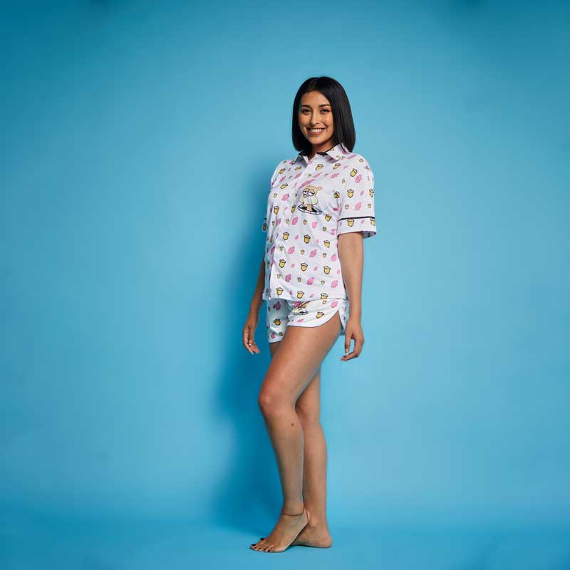 Conjunto Camisa Pijama Arenita