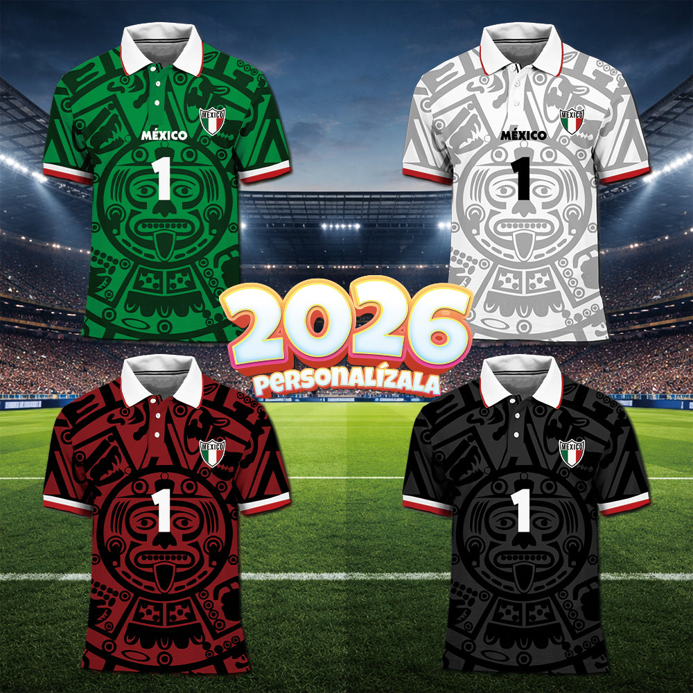Playera Polo México Retro Personalizada