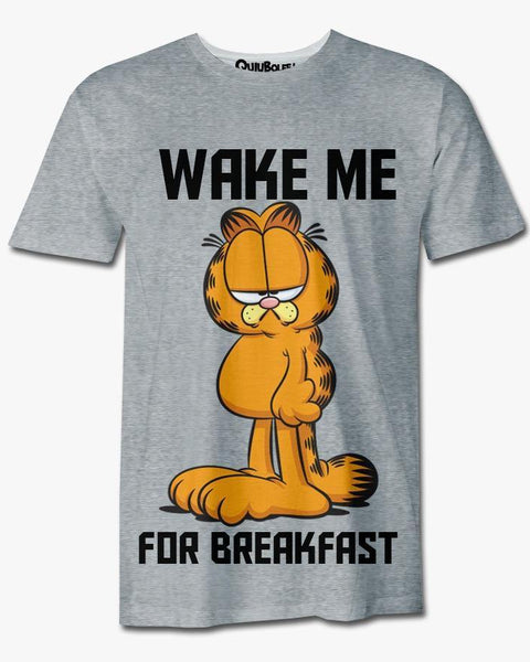 Playera Pijama Garfield Wake me - QUIUBOLEE