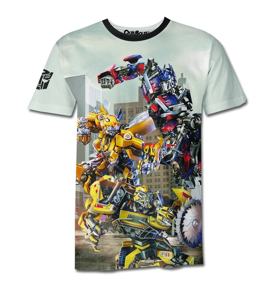 Playera Pijama Transformers Optimus, Bumblebee y Ratchet