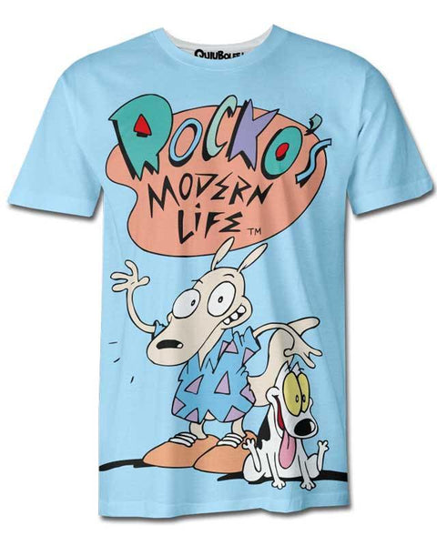 Playera Pijama La Vida Moderna De Rocko - QUIUBOLEE