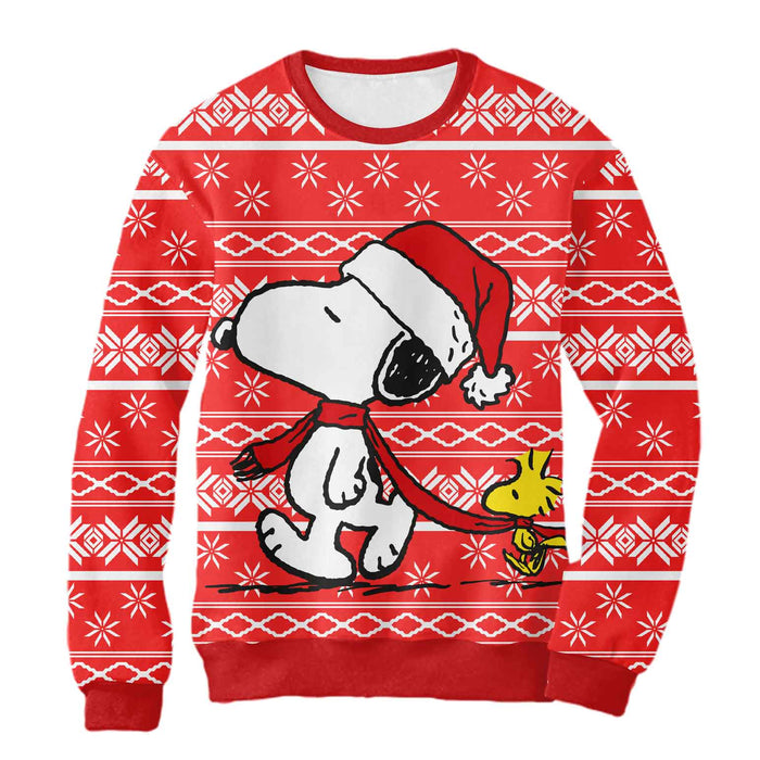Sudadera Navideña Snoopy y Woodstock Navidad