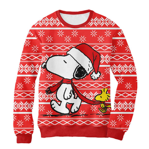 Sudadera Navideña Snoopy y Woodstock Navidad