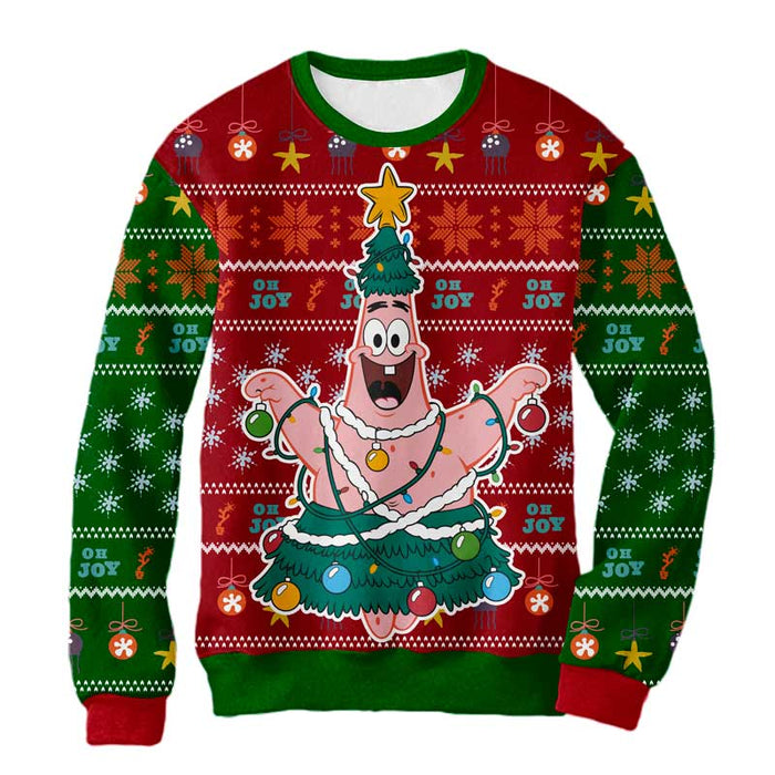 Sudadera Navideña Patricio Estrella de Navidad