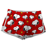 Short Pijama Snoopy and Woodstock Red Mujer