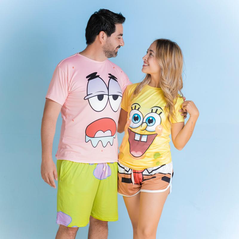 Playera Short De Bob Esponja Para Mujer Camisa De Bob Esponja Para
