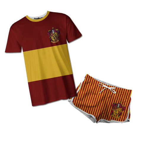 Conjunto Pijama Uniforme Quidditch Gryffindor