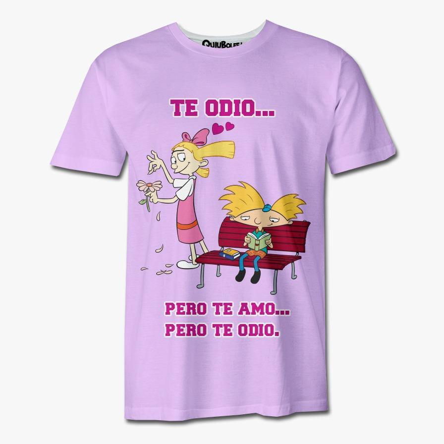 Playera Pijama Helga y Arnold Rosa - QUIUBOLEE