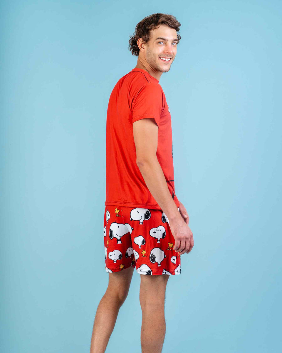 Short Pijama Snoopy and Woodstock Red